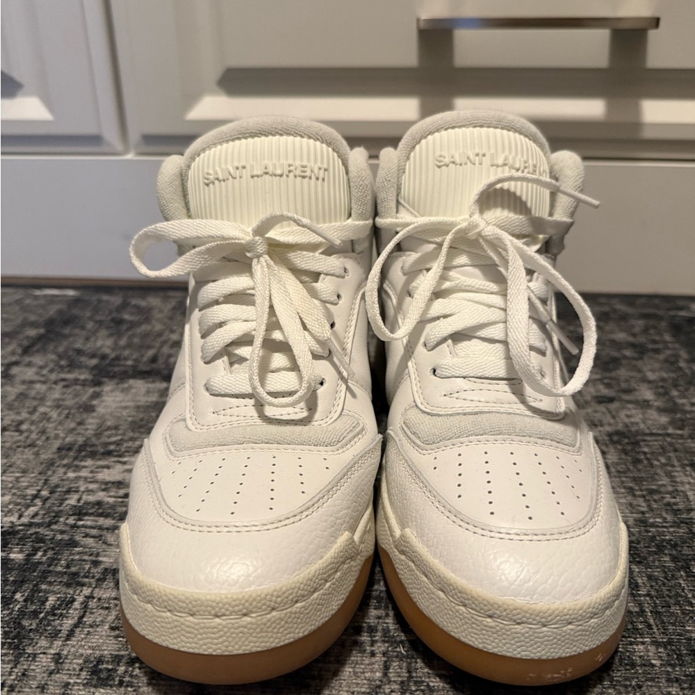 Saint Laurent White Athletic Shoes